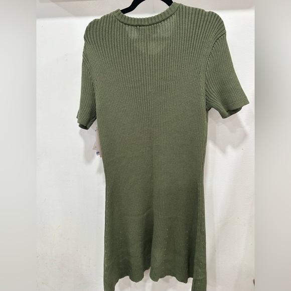 French Connection Ribbed Button-Front Sweater Dress - Picture 11 of 11